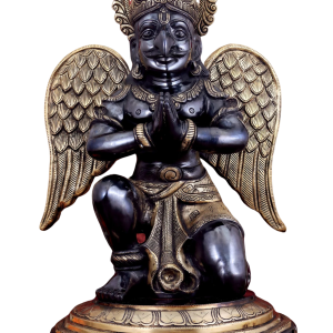 Grand Brass Garuda Black Gold 28x19x15 Monumental Art | Jaipurio
